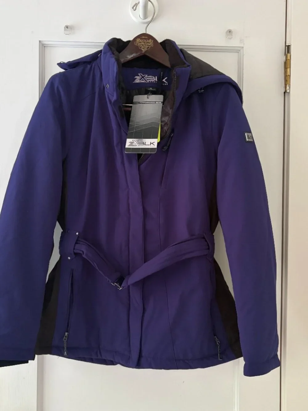 ZeroXposur Coat Size Medium Purple Hooded. NWT Belted - Picture 11 of 13